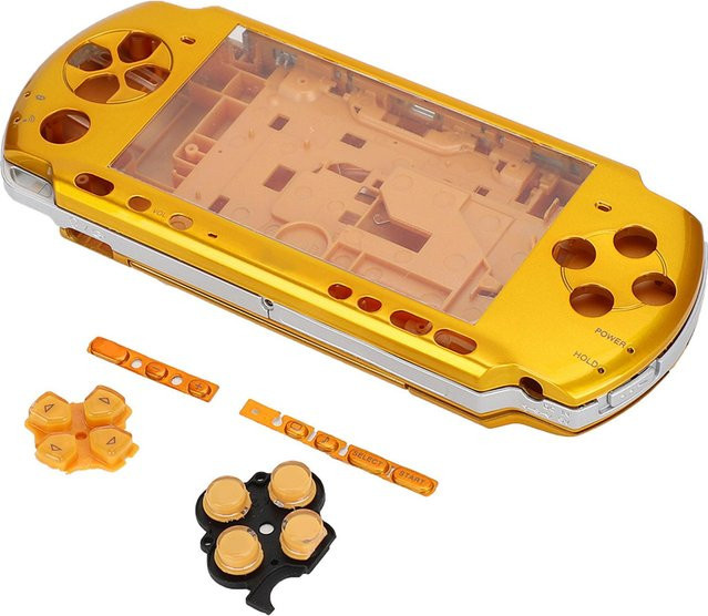 OutsideWorld Gehäuse für PSP3000 Spielkonsole mit Schraubendreher in Gelb - Bild 1