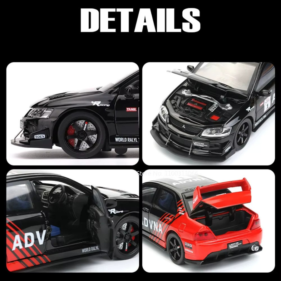 MAKEDA Mitsubishi EVO GTR R34, Diecast Modell, 1:32, Metall, Türen geöffnet - Bild 3