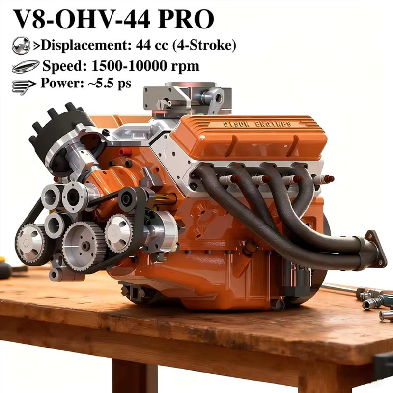 CISON V8 wassergekühltes Motormodell 44 CC 8-Zylinder-Modellbausatz mit interner Verbrennung - Bild 4