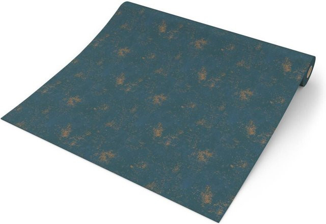 A.S. Création Vliestapete Uni Metallic Blau Türkis Petrol B/L: 53 x 1005 cm - Bild 1