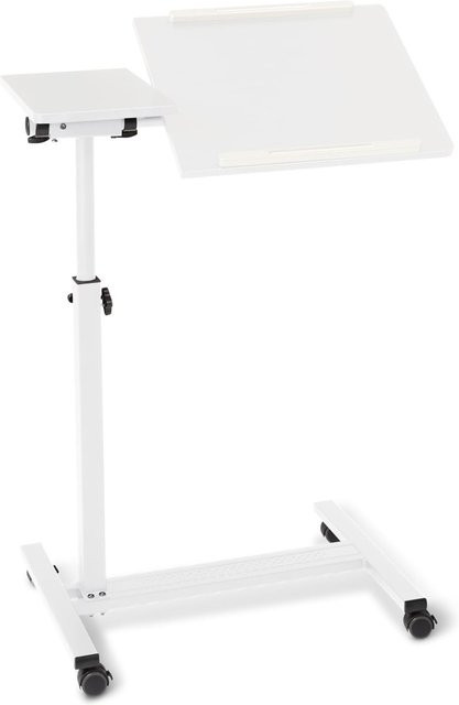 Höhenverstellbarer Bett- und Beistelltisch von aktiv shop GmbH in Weiß mit Rollen - Bild 1
