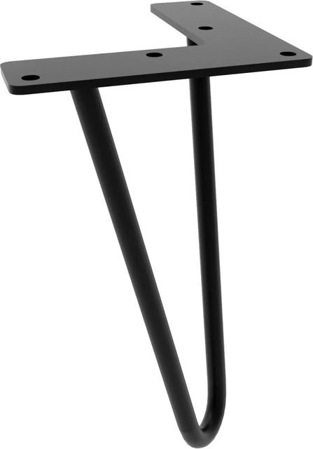 HEVVA Möbelbein NEAPEL aus Metall in Schwarz matt, Höhe: 20 cm - Bild 1