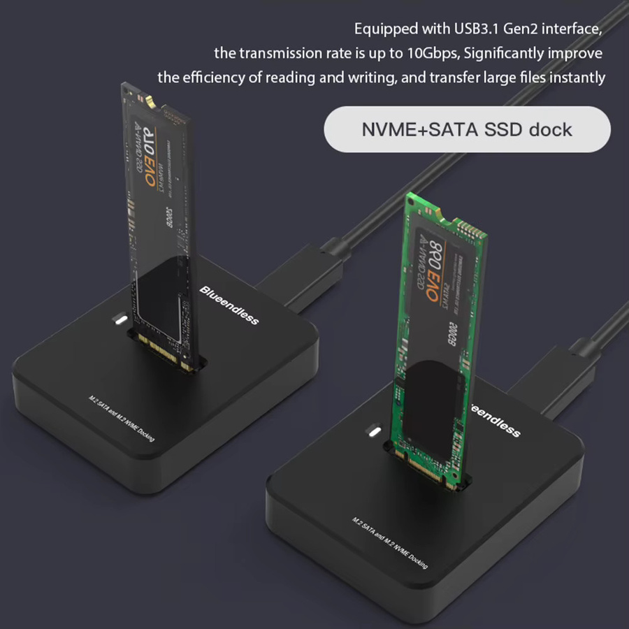 M.2 NVMe externes SSD-Festplattengehäuse mit 10G Lese- und Schreibgeschwindigkeit als M.2 SSD-Dockingstation - Bild 2