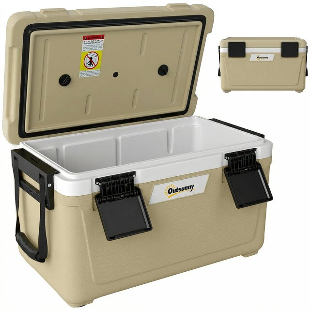 Outsunny Passive Thermobox Kühlbox mit 42,6 l Volumen und PU-Vollschaumisolierung für Camping und Picknick - Bild 1