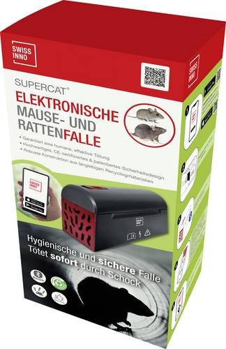 Swissinno SuperCat Elektrische Maus- und Rattenfalle mit Bluetooth in Schwarz - Bild 1