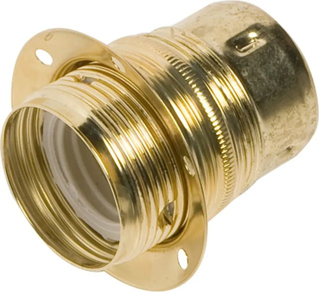 REV Lampenfassung E27 aus Messing mit maximal 100W in Gold - Bild 2