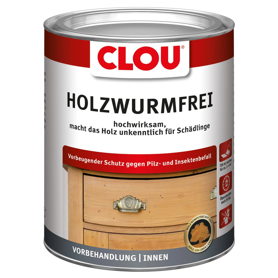 Clou Holzwurm-Frei Holzschutzmittel farblos 750 ml - Bild 2