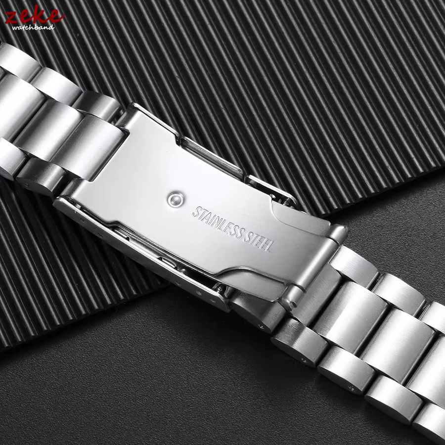 Crazyband Uhrenarmband Edelstahl, Bicolor, Schwarz, Silber, Unisex - Bild 3