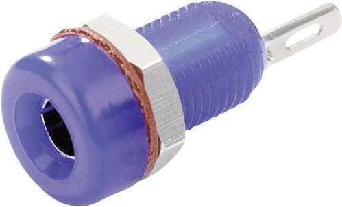 TRU Components TC-R1-16A Laborbuchse Blau, vertikaler Einbau mit 4mm Stift-Durchmesser - Bild 1