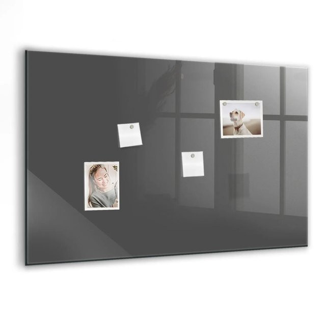 Tulup Magnettafel aus Glas in Grau, beschreibbar, B/H: 90 x 60 cm - Bild 1