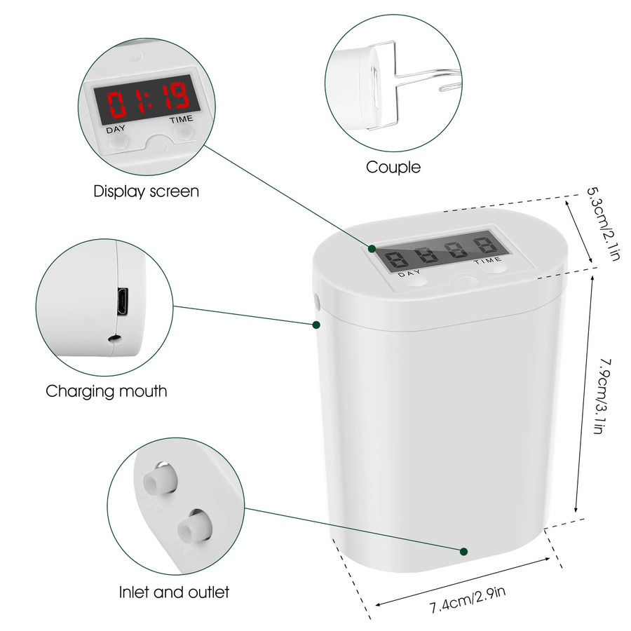 Solar-Bewässerungskit mit Timer und Emitters in Schwarz, IP67 wasserdicht und solarbetrieben - Bild 4