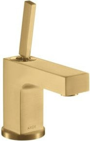 Hansgrohe Axor Citterio Waschtisch-Einhebelmischer in Brushed Brass mit Pin-Griff und Pop-up-Abfluss - Bild 1
