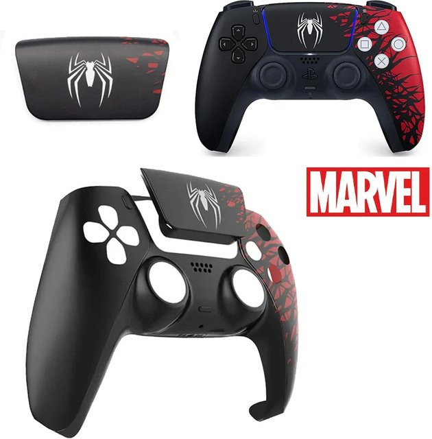 Marvel Spiderman Controller Hülle für PlayStation 5 mit Touchpad-Abdeckung und Griffgehäuse von Bandai - Bild 1