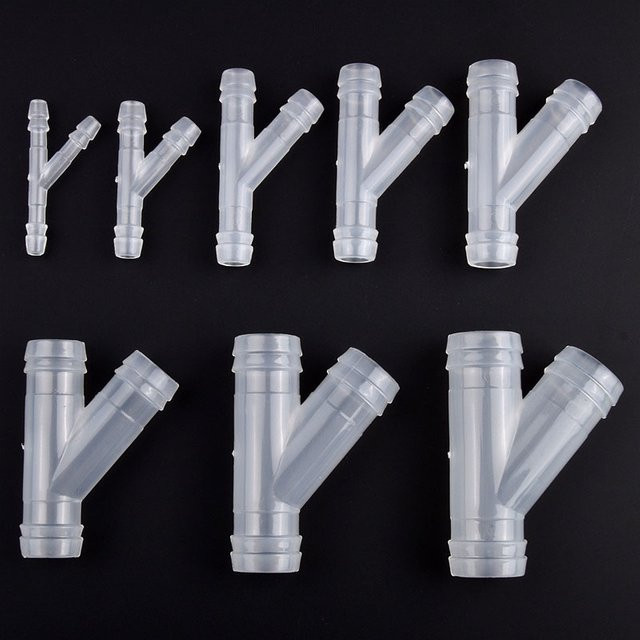 SgooHan Y-förmige Schrägverbinder aus Kunststoff für Aquarien und Belüfter, transparent, Durchmesser: 4 bis 12 mm - Bild 1