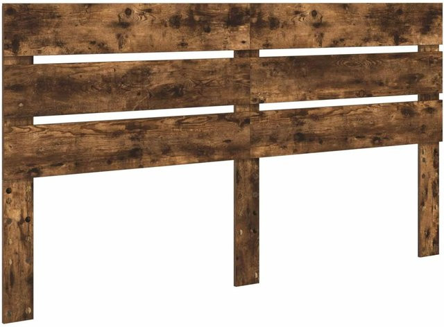 vidaXL Kopfteil aus Holzwerkstoff in Geräucherte Eiche, Farbe Braun, Breite: 200 cm - Bild 1