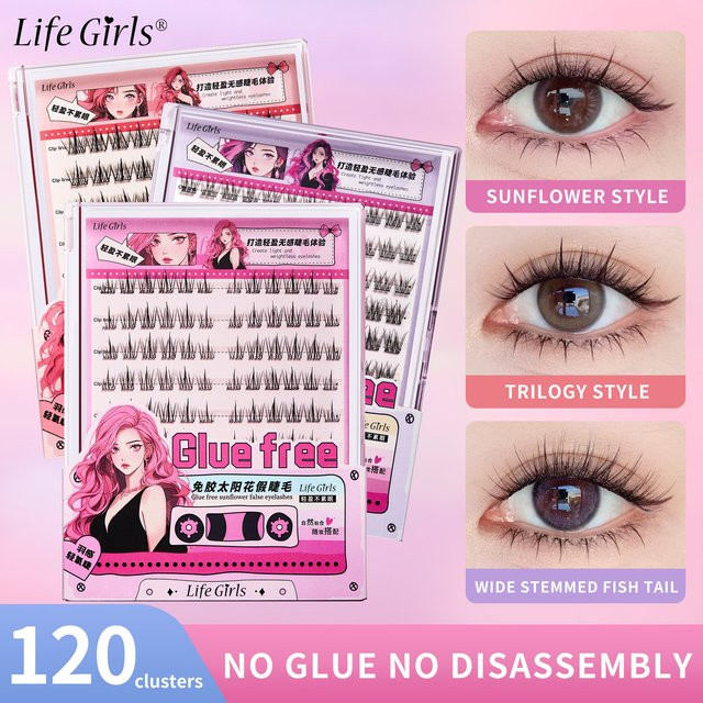 Life Girls Cluster Wimpern, 4 Stile, natürlich, Unisex - Bild 1
