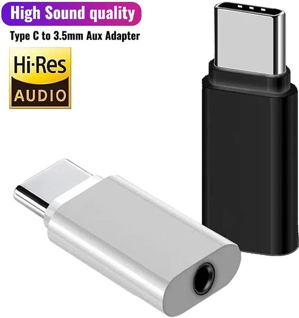 BRYNTHORX USB Typ-C auf 3,5-mm-Klinkenadapter Audio-Konverterkabel in Schwarz - Bild 1