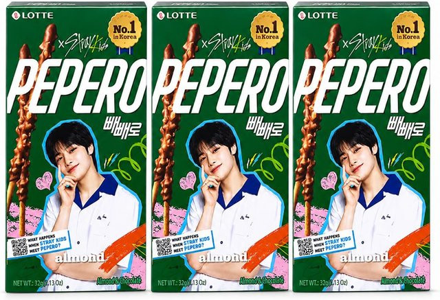 Lotte Pepero Mandel Schoko Keksstäbchen Limited Edition 3 x 32 g - Bild 1