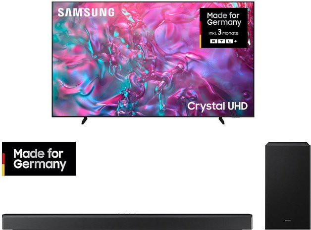 Samsung Crystal UHD AI TV 247 cm (98 Zoll) mit AI Supersize Picture Enhancer in Graphitschwarz und HW-B760GF Soundbar mit Subwoofer in Graphitschwarz - Bild 1
