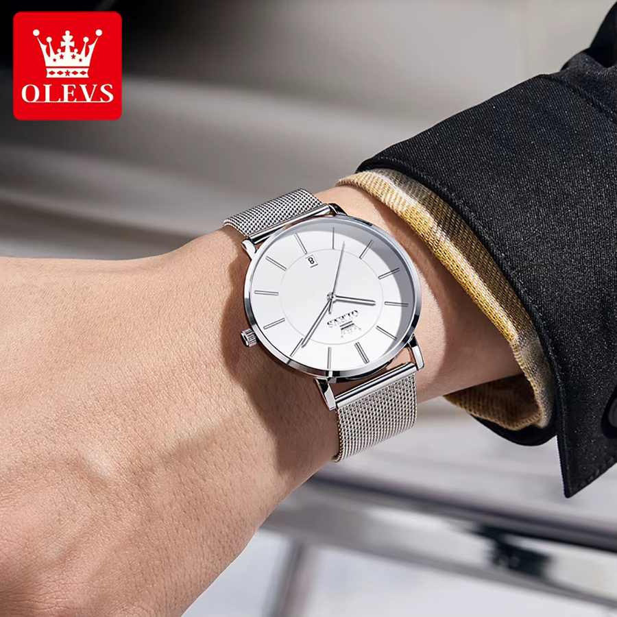 OLEVS Armbanduhr Edelstahl, Automatik, Datum, Herren - Bild 3