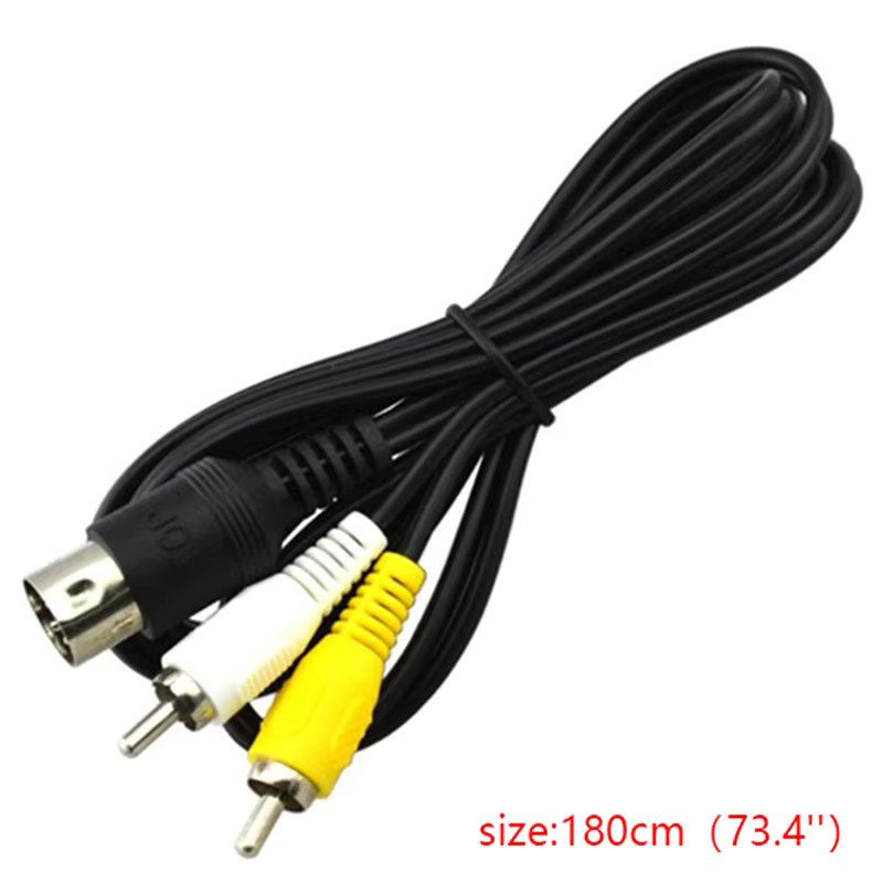 SD&HI RCA Audio-Video-Kabel für Sega Mega und Genesis 1, Multicolor, 1,8 m - Bild 1