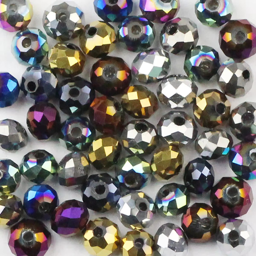 wlyees Glasperlen, Kristallbeschichtet, bunt, 3-8mm, Unisex - Bild 5