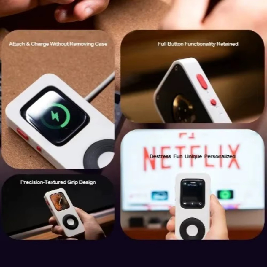 Apple iWatch Pod Schutzhülle im transparenten Design für Apple Watch Series 10/8/7/6, 3D-gedrucktes Zubehör in Weiß - Bild 3