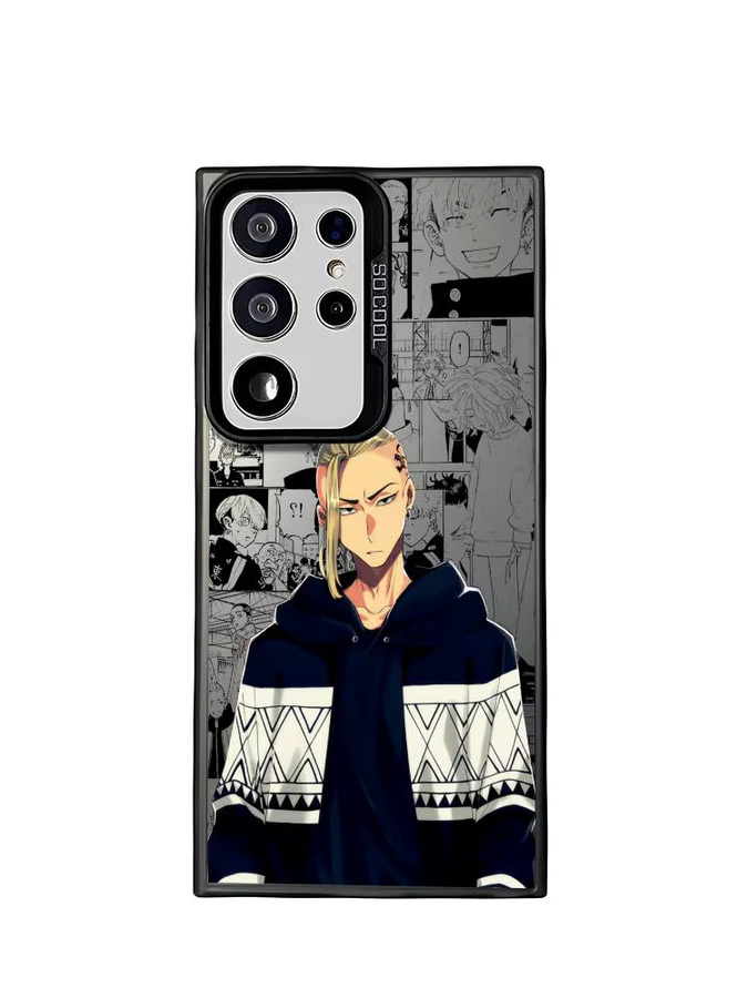 Anime D-Draken Silikon Handyhülle für Samsung Galaxy S25 Edge S24 S23 S22 S21 S20 Ultra in Bunt und Silber - Bild 5