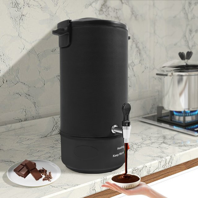 Bymaocar Elektrischer Wachsschmelzer aus Edelstahl mit 1100 W und Temperaturregelung, 10 Liter, Silber/Schwarz - Bild 1