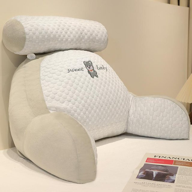 YIRAN Ring 2 Rückenlehne Kissen in Beige, weiches Kuschelkissen für Bett und Sofa, B/H: 70 x 50 cm - Bild 1