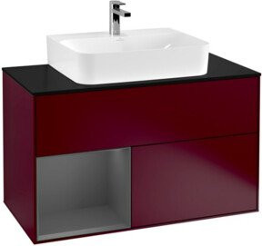 V&B Waschtischunterschrank Finion 100 Wandbeleuchtung in Anthrazit B/T/H: 100 x 50,1 x 50,1 cm - Bild 1