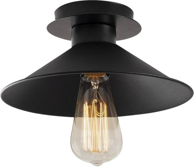 Opviq Deckenleuchte Berceste Schwarz aus Metall mit E27 Fassung, B/H/T: 24 x 12 x 24 cm - Bild 1