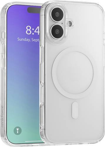 Renkforce Backcover für Apple iPhone 16, Transparent, MagSafe kompatibel und für induktives Laden geeignet - Bild 1