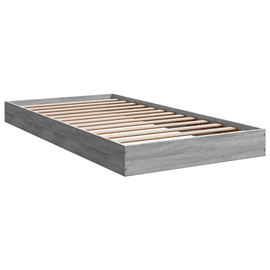 vidaXL Bettgestell modern in Grau Sonoma aus Holzwerkstoff B/T/H: 100 x 200 x 102 cm - Bild 2