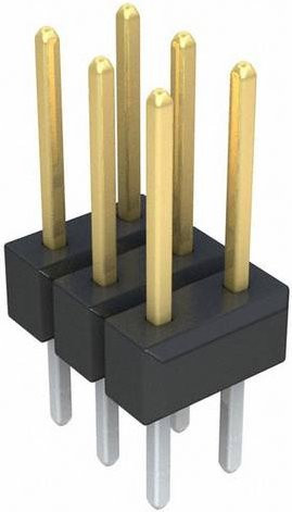 Molex Einbau-Stiftleiste Standard mit 2 Reihen in Gold - Bild 1