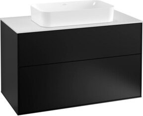 Villeroy & Boch Finion Waschtischunterschrank Wandmontage, Farbe Schwarz, B: 100 cm, T: 60,3 cm, H: 50,1 cm - Bild 1