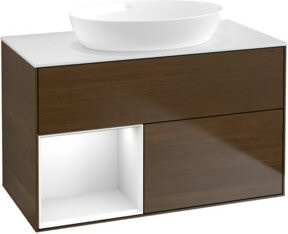 V&B Waschtischunterschrank Finion 100 Wandbeleuchtung in Weiß lackiert B/T/H: 100 x 50,1 x 50,1 cm - Bild 1