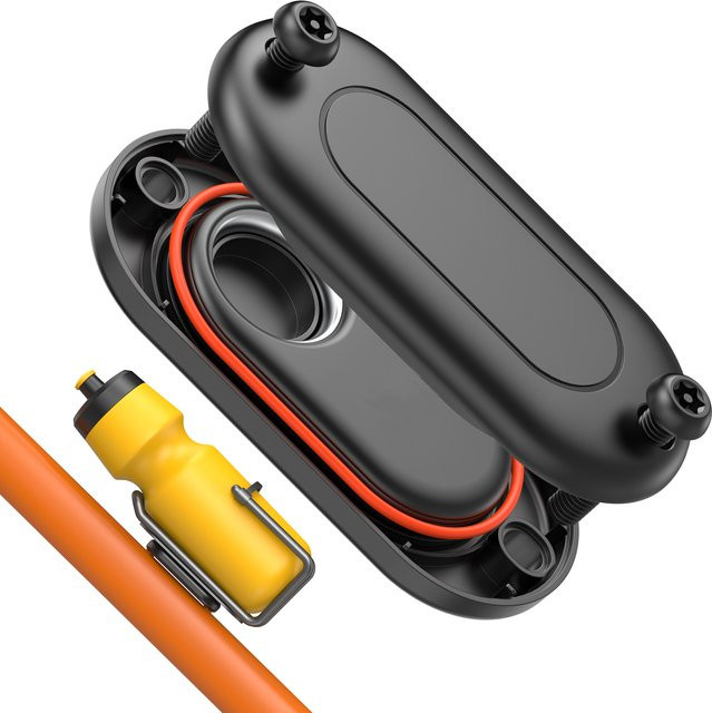 Samsung SmartTag 2 Fahrradhalterung in Schwarz zur versteckten GPS-Tracker-Befestigung unter dem Flaschenhalter - Bild 1