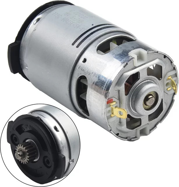 DeWalt Ersatzmotor N 376649 für DCD776 Akku-Bohrschrauber, 18 V DC Metallmotor mit 18 Zähnen in Silber - Bild 1