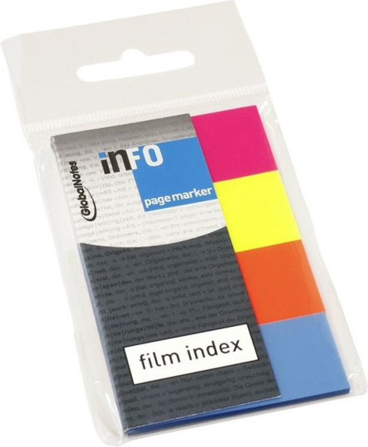 inFO Haftnotiz Film Index in 4 Farben mit 160 Blatt - Bild 1