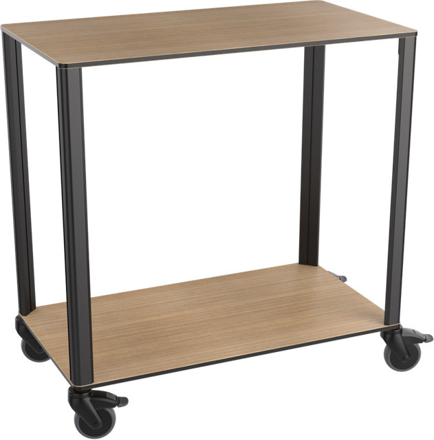 QUATRO Eleganter Servierwagen in Eiche mit Rollen, B/T/H: 90 x 51 x 92 cm - Bild 1
