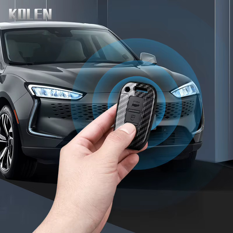 Schlüsselhülle im Carbon-Stil für Hyundai IX35 Elantra Sonata und Kia Sportage K5 K2 Sorento Optima Forte in Schwarz - Bild 4
