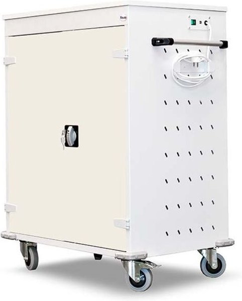 rotstahl Laptopwagen mit 16 Fächern in Weiß, B: 92 cm, H: 106 cm - Bild 1
