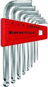PB Swiss Tools Winkelschraubendreher-Set mit Kugelkopf, 8-teilig, rot, 1,5-8 mm - Bild 1