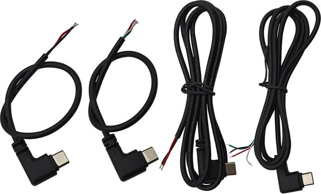 USB-C auf 2-Pin/4-Pin Verlängerungskabel mit 90 Grad Stecker und offenem Drahtende in Schwarz - Bild 1