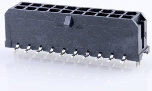 Molex Einbau-Stiftleiste Standard 20 Polzahl Schwarz mit Goldkontakten Rastermaß 3.00mm - Bild 1