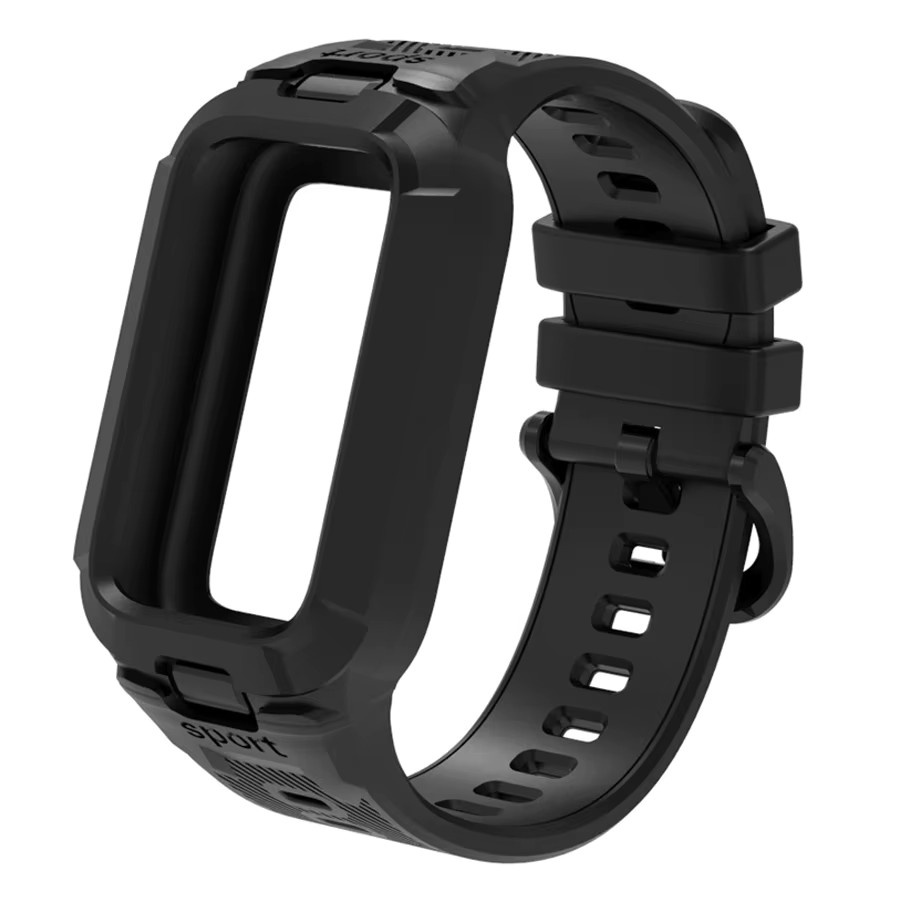 ATOPKEY Uhrenarmband mit Hülle, Silikon, Xiaomi Smart Band 9, Redmi Band 3, Redmi Band 2, Weiß - Bild 1