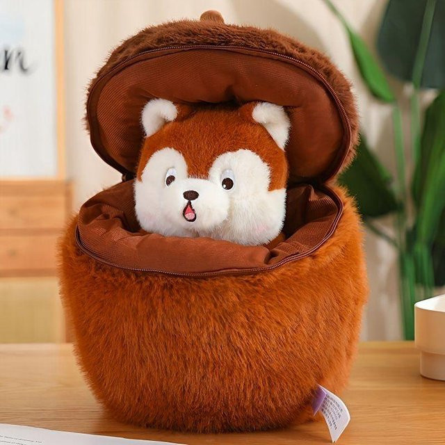 Yiran Health & Beauty Eichhörnchen Tannenzapfen, Stofftier, weiches Kuscheltier - Bild 1