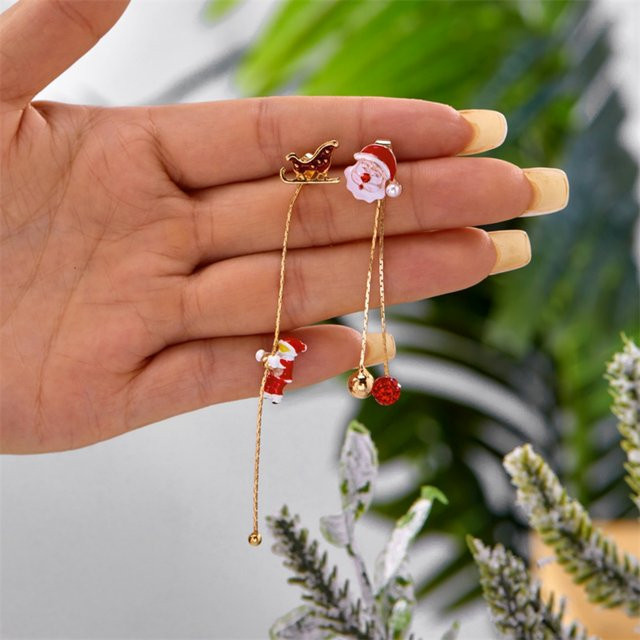 Rinhoo Ohrringe Tropfen, Gold, Asymmetrisch, Unisex - Bild 1