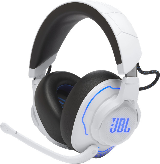 JBL Quantum 910P Wireless Gaming-Headset Over-Ear in Weiß/Blau für PC und PlayStation - Bild 1